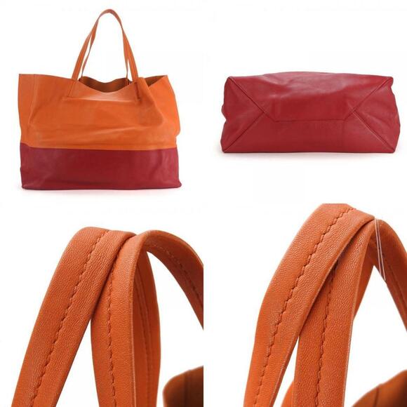CELINE Orange Leather Tote Bag - Picture 3 of 11